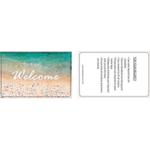 RFID Welcome Key Card, Beach Scene Theme